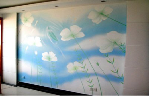 建始画墙绘怎么画好白云的蓬松感？