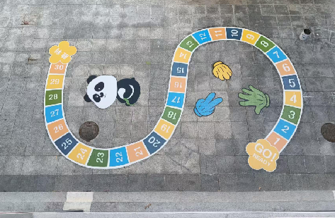 建始地面游戏彩绘