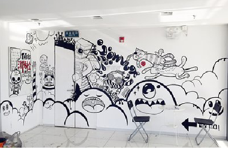 建始手绘墙并非传统涂鸦。