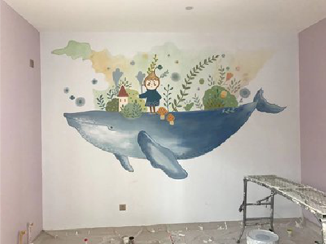 建始手绘墙的特点及优势。